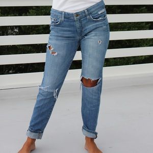 JOES boyfriend/straight leg ripped jeans